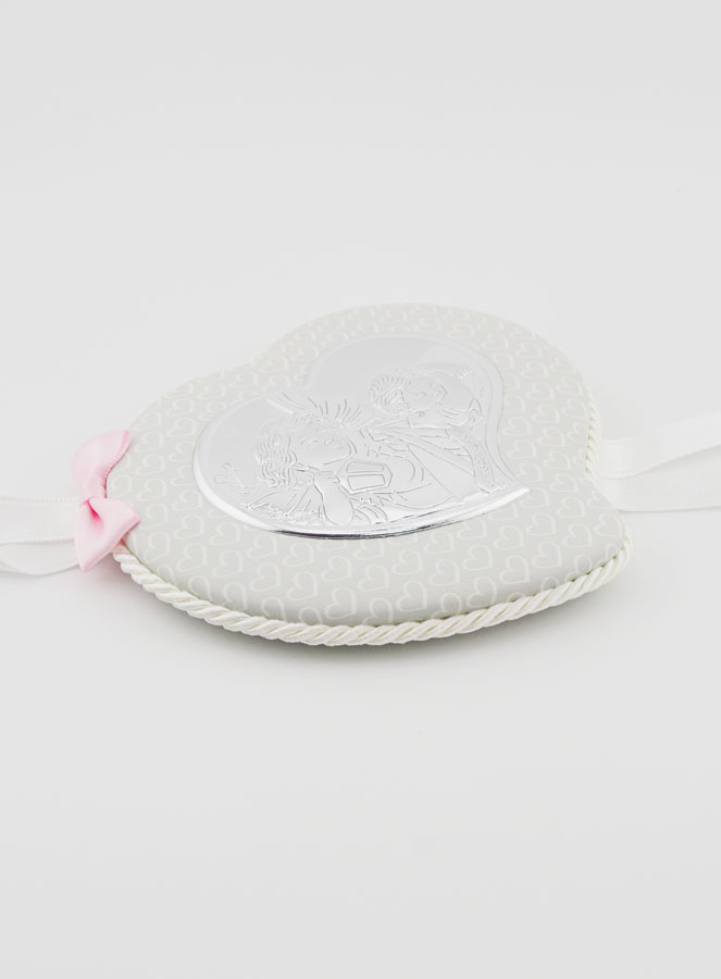 Regalo de Bautizo para Niña - Medalla de Cuero para Cuna -  Ángel y Linterna (pic 3)