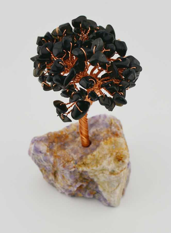 Árbol de la Vida con Base de Amatista - Obsidiana (pic 2)