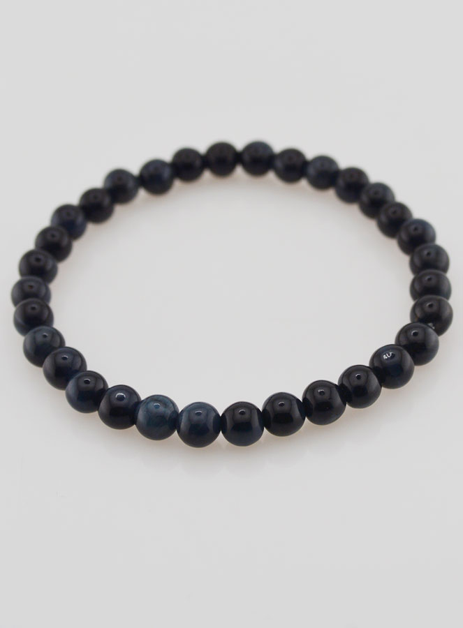 Pulsera de piedra natural ojo de halcón - 6 mm (pic 2)