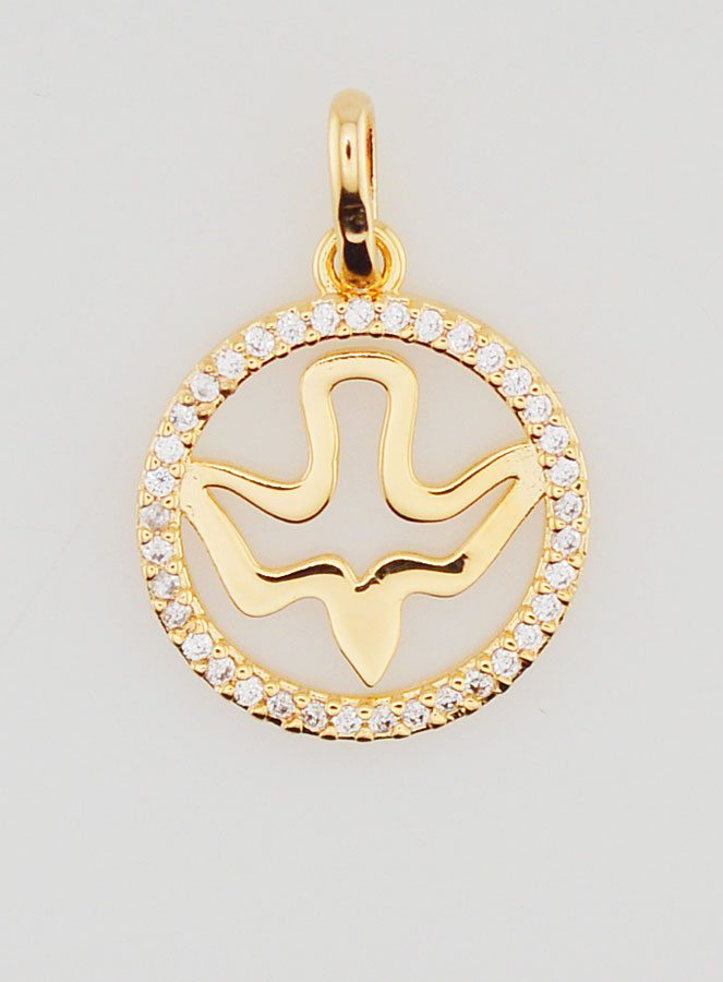 Medalla de Confirmación Calada de 15 mm - Espíritu Santo (pic 1)