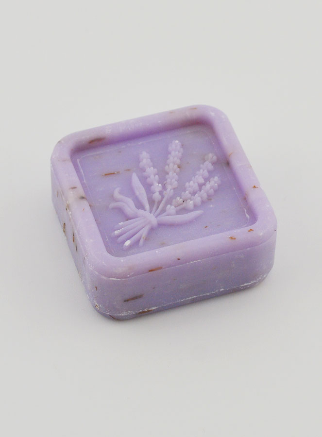 Jabón exfoliante de aceite de oliva y lavanda - 25 g (pic 3)