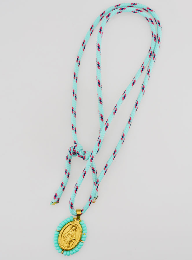 Medalla Milagrosa, Perlas Verdes y Cordón (pic 3)