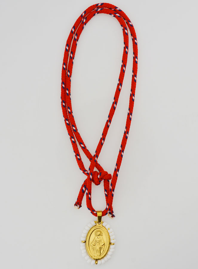 Collar de Medalla Milagrosa y Perlas Blancas (pic 3)