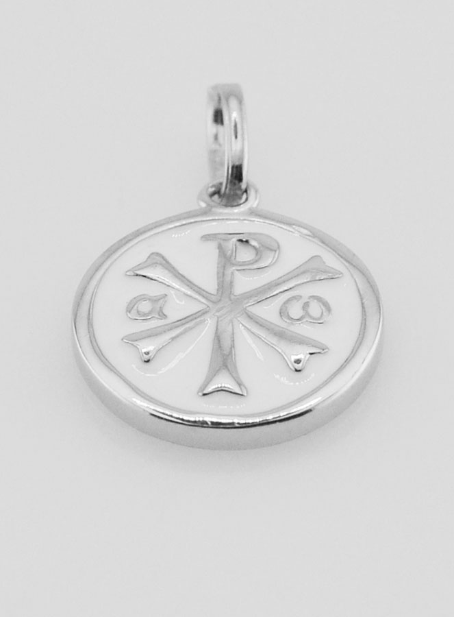 Medalla del Crisma en plata y esmalte - 15 mm (pic 2)