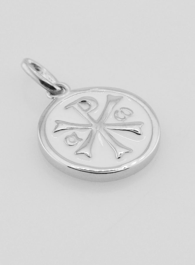 Medalla del Crisma en plata y esmalte - 15 mm (pic 3)