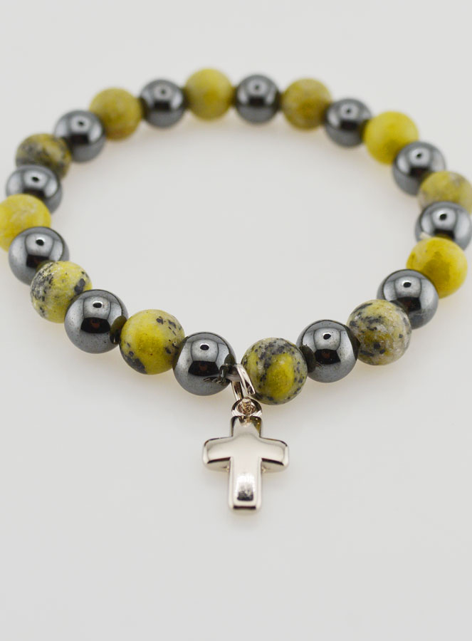 Pulsera de Piedras Naturales - Hematita y Serpentina (pic 2)