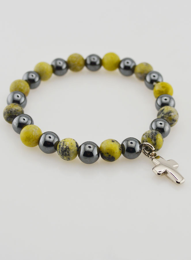 Pulsera de Piedras Naturales - Hematita y Serpentina (pic 4)