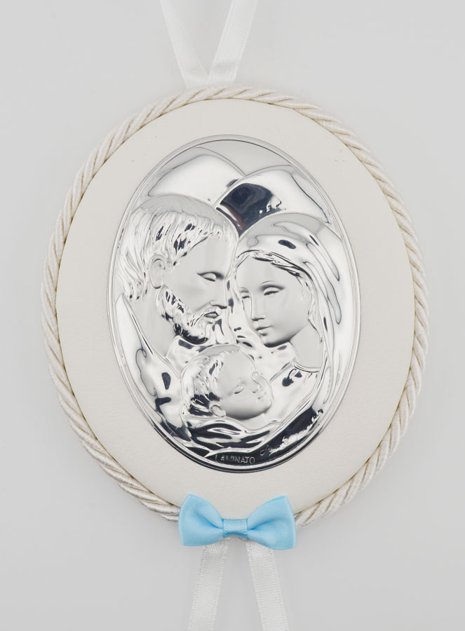 Regalo de Bautizo para Niño - Medalla de Cuna de la Sagrada Familia (pic 1)