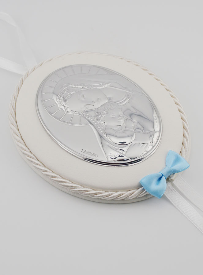 Regalo de Bautizo para Niño - Medalla de la Virgen con el Niño (pic 3)