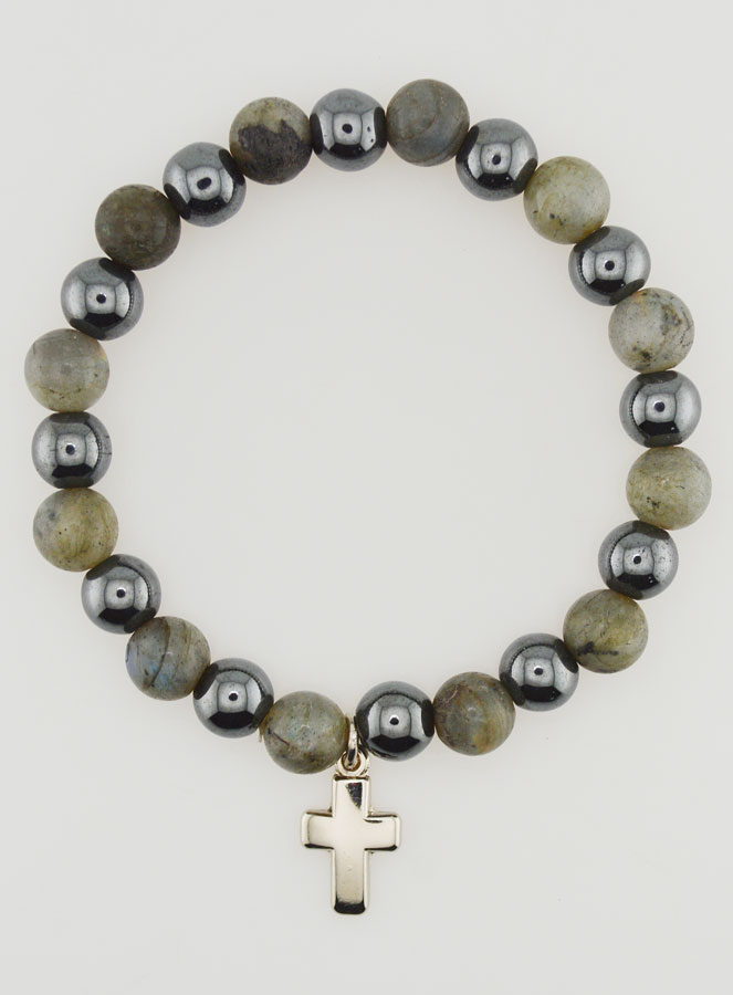 Pulsera de Piedras Naturales - Hematita y Labradorita (pic 1)