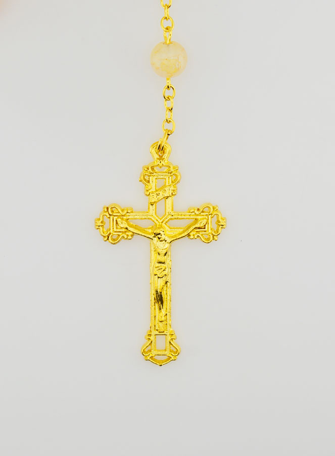 Rosario de la Medalla Milagrosa con Cuentas de Vidrio - Naranja (pic 3)