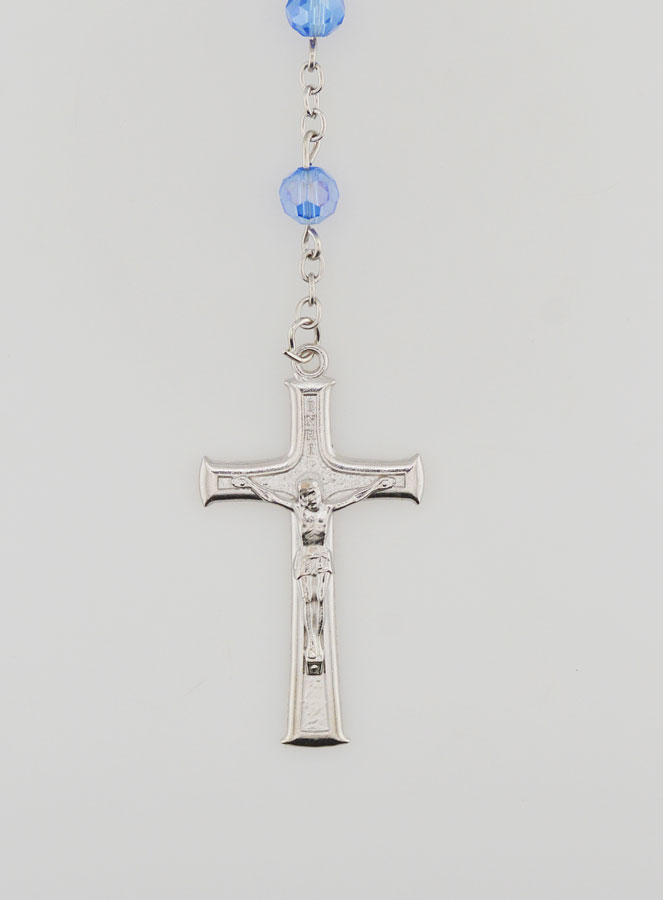Rosario Perlas Facetadas Azules - Medalla Milagrosa (pic 3)