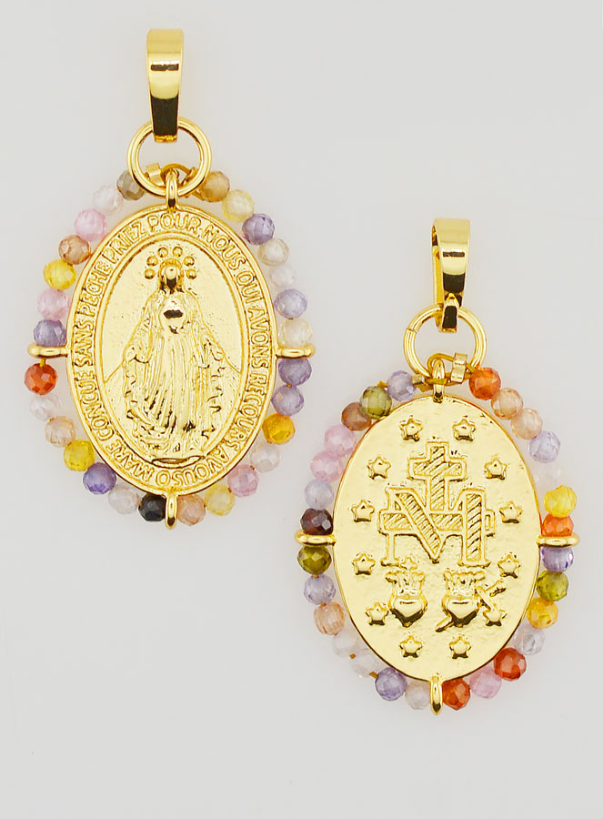 Medalla Milagrosa con Perlas - 22 mm (pic 1)