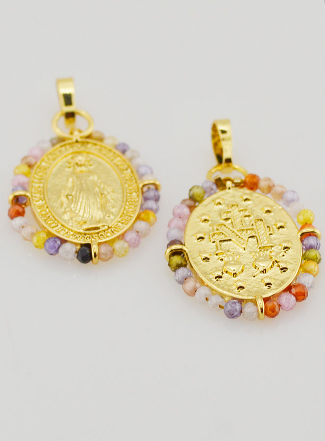 Medalla Milagrosa con Perlas - 22 mm (pic 2)
