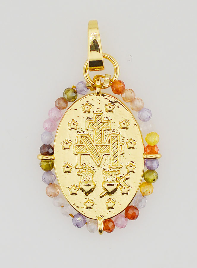 Medalla Milagrosa con Perlas - 22 mm (pic 4)