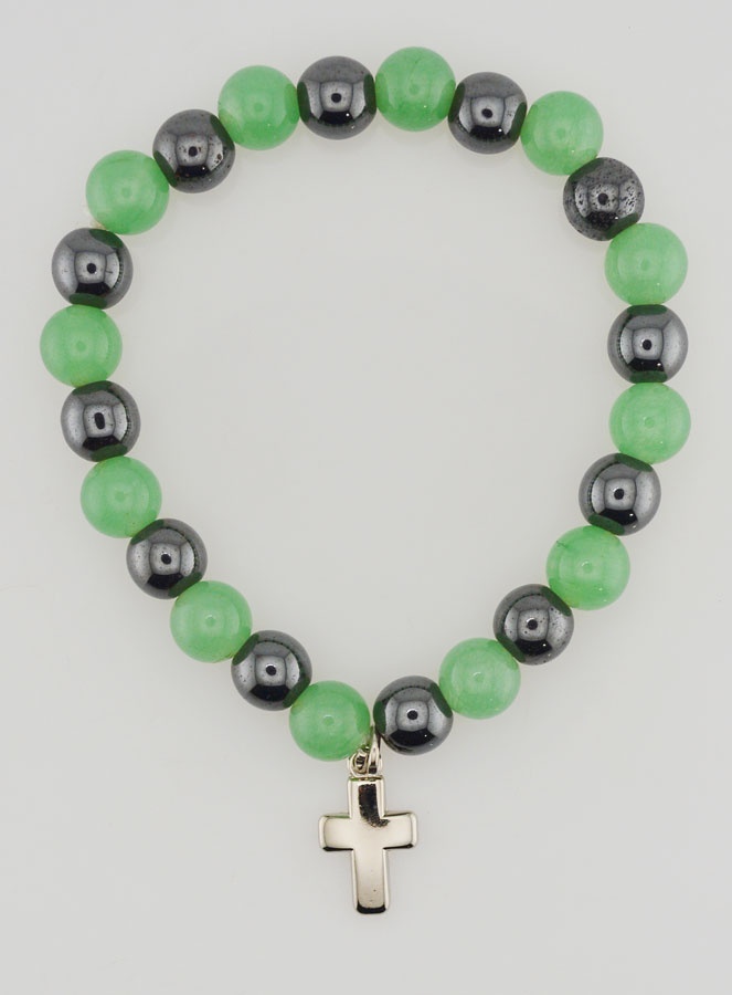 Pulsera en Piedras Naturales de Hematita y Aventurina (pic 1)