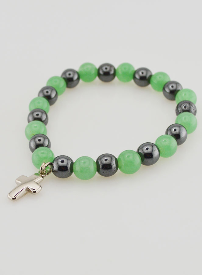 Pulsera en Piedras Naturales de Hematita y Aventurina (pic 4)