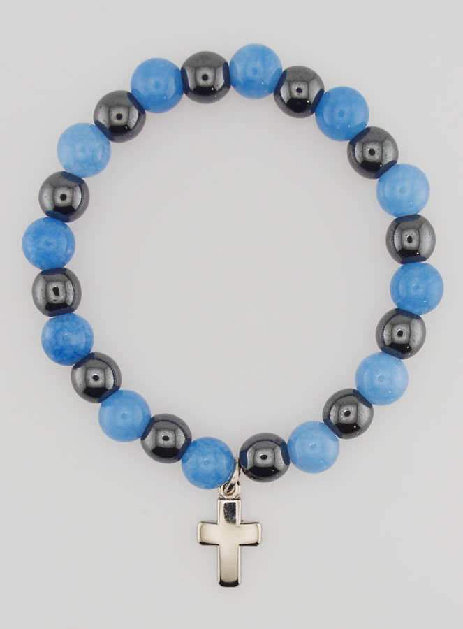 Pulsera en Piedras Naturales de hematita y angelita (pic 1)