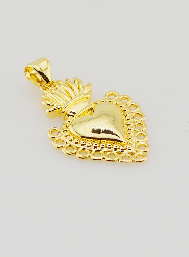 Colgante Ex-Voto en Latón Dorado - 25mm (pic 3)