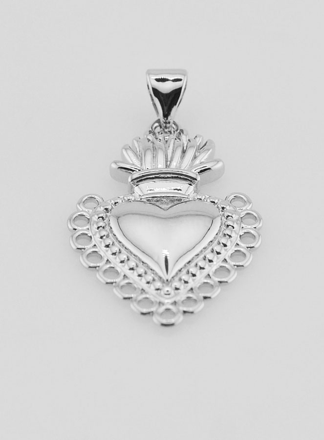 Colgante de Ex-voto de latón plateado - 25 mm (pic 2)