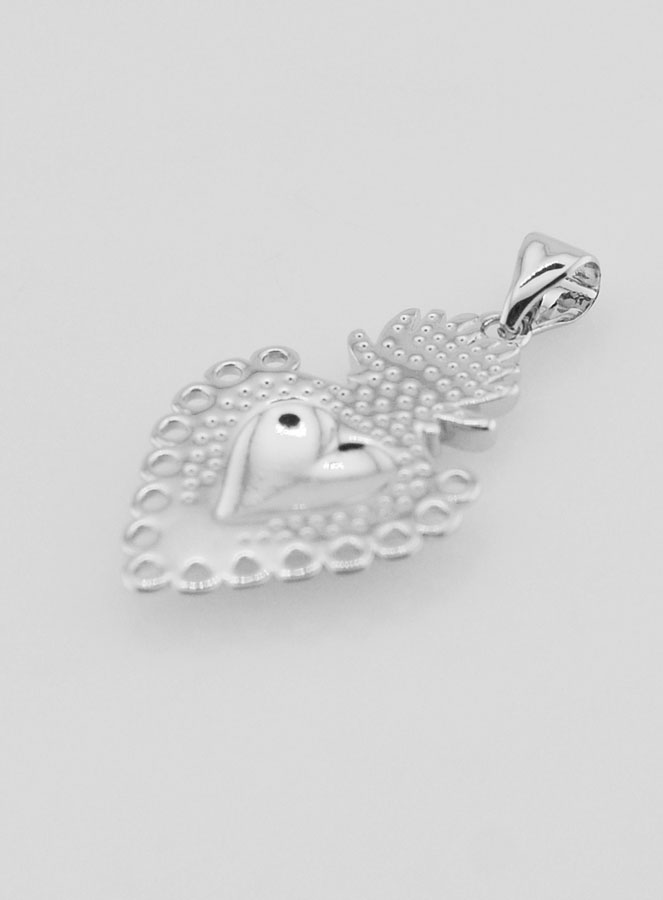 Colgante de Ex-voto de latón plateado - 25 mm (pic 4)