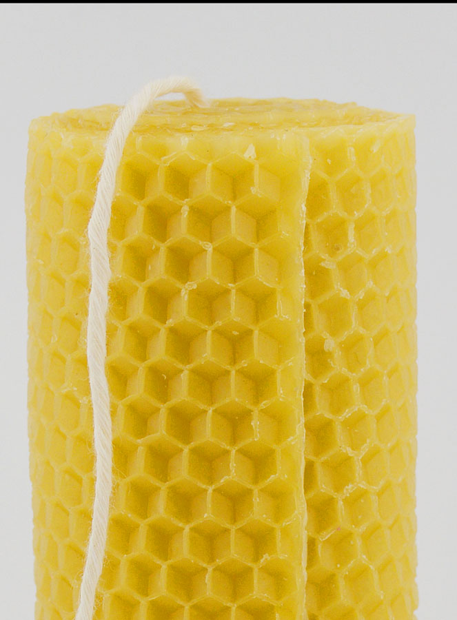 Vela de cera de abejas natural en forma de panal - 10 cm (pic 3)