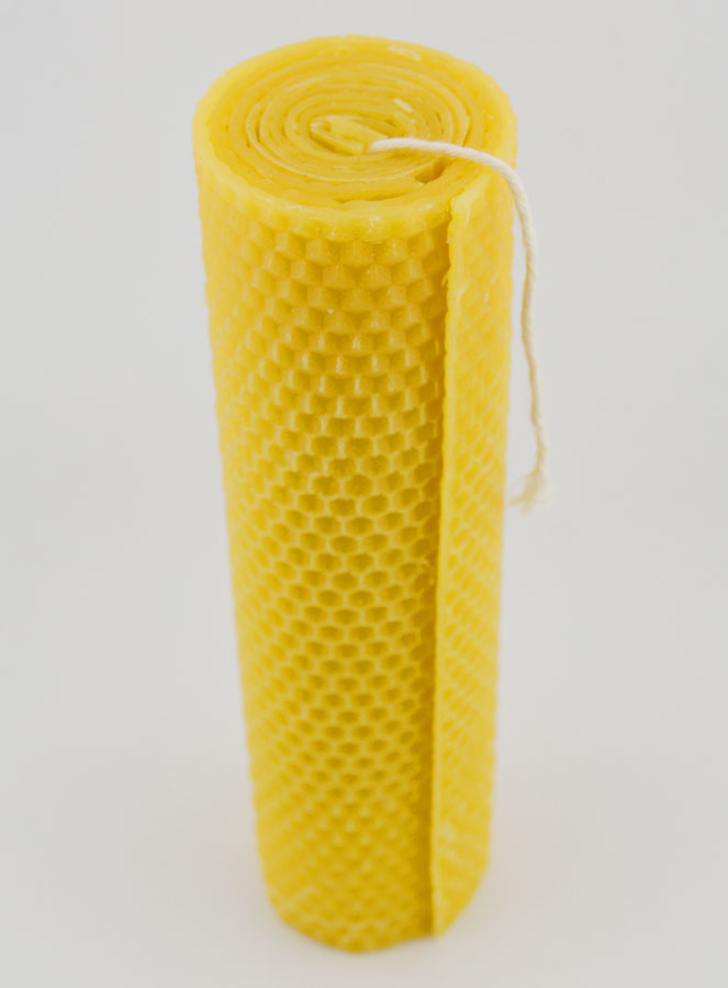 Vela de cera de abeja natural en forma de panal - 20 cm (pic 2)