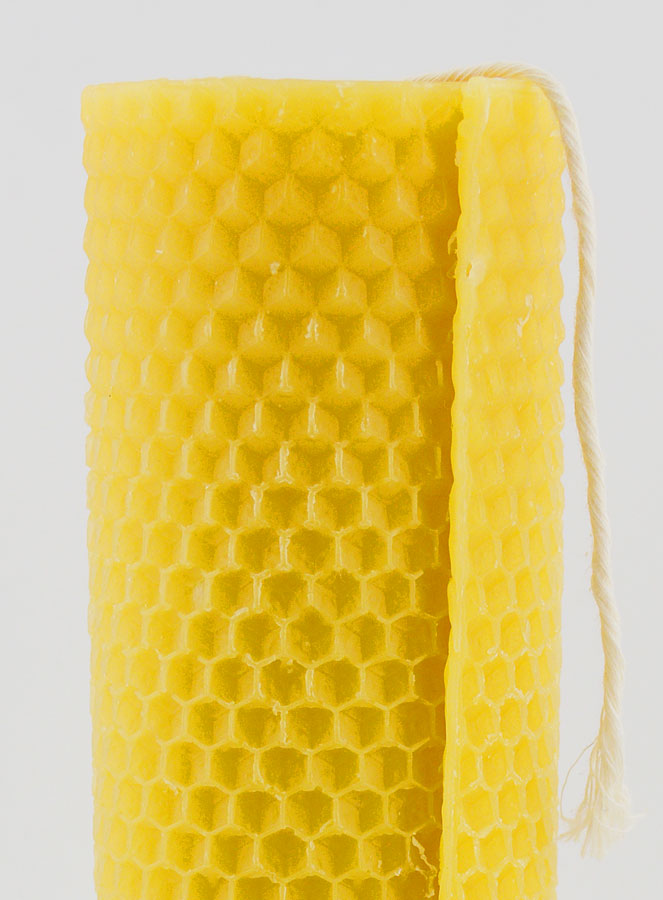 Vela de cera de abeja natural en forma de panal - 20 cm (pic 3)