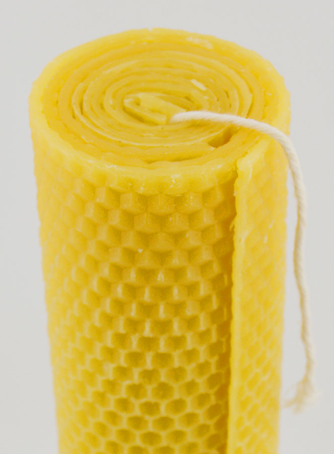Vela de cera de abeja natural en forma de panal - 20 cm (pic 4)