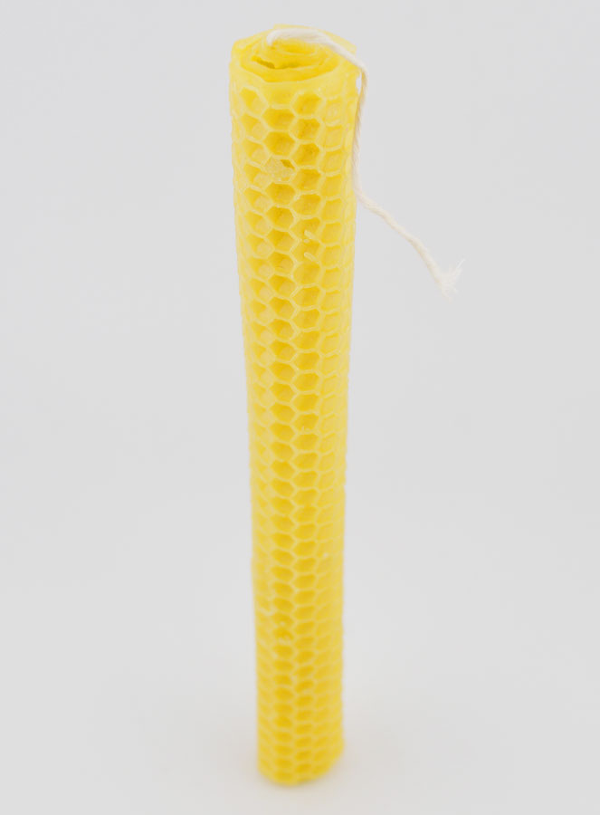 Vela de cera de abeja natural en forma de panal - 20 cm (pic 1)