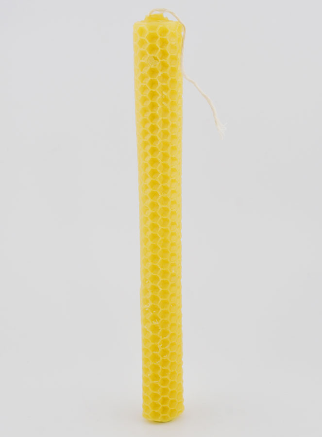 Vela de cera de abeja natural en forma de panal - 20 cm (pic 2)