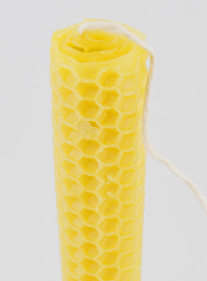 Vela de cera de abeja natural en forma de panal - 20 cm (pic 3)