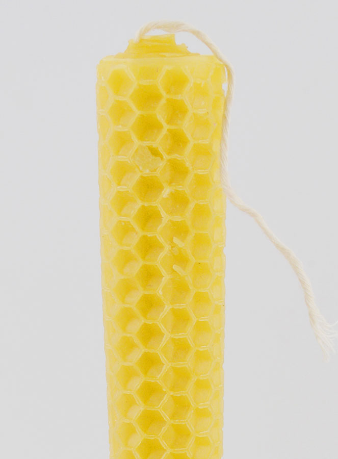 Vela de cera de abeja natural en forma de panal - 20 cm (pic 4)