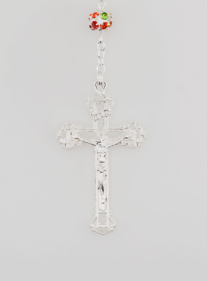 Rosario de la Virgen Milagrosa con Cuentas Multicolores (pic 3)