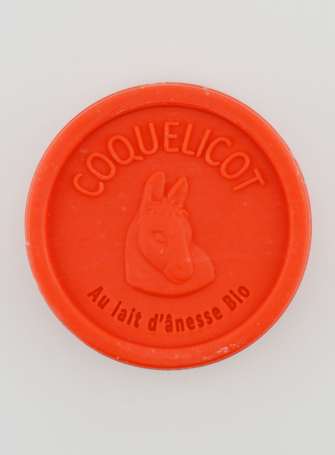 Jabón orgánico de leche de burra y amapola - 100 g (pic 1)