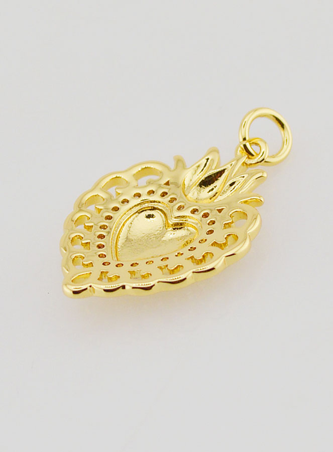 Colgante Ex-Voto en Latón Baño de Oro - 22mm (pic 4)