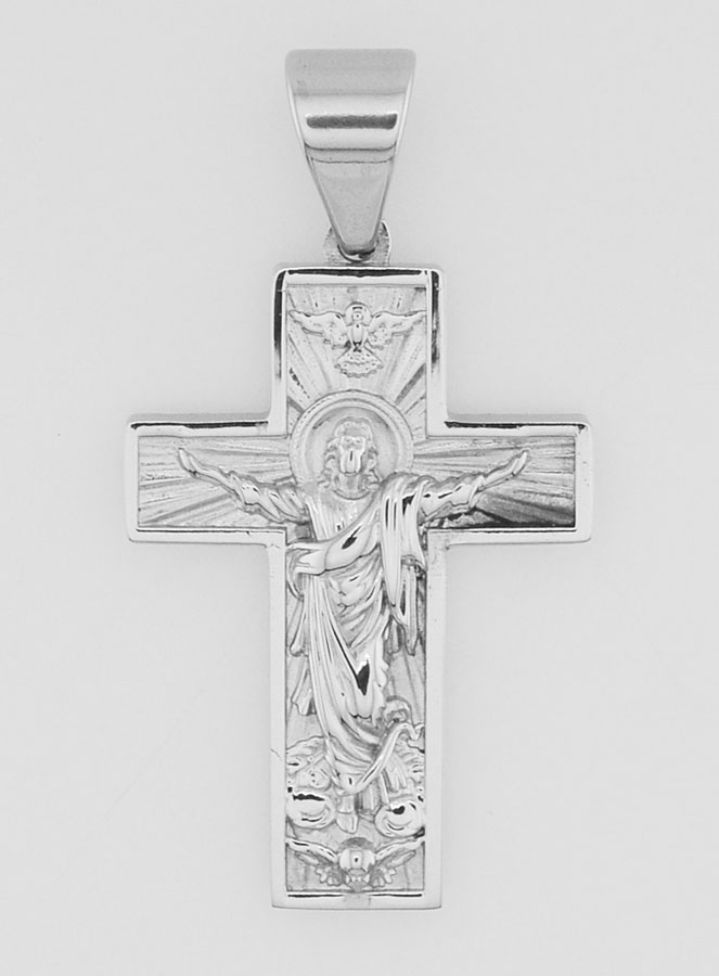 Cruz de peregrino en acero inoxidable - 35 mm (pic 1)