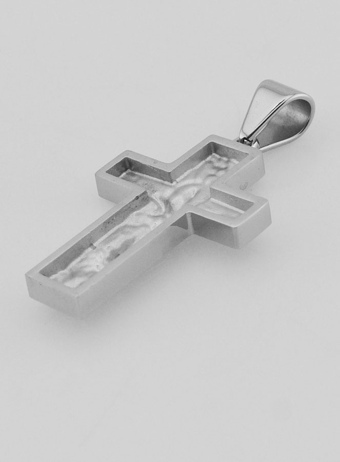 Cruz de peregrino en acero inoxidable - 35 mm (pic 4)