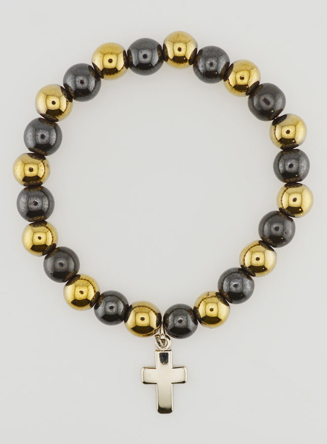 Pulsera en Piedras Naturales de Hematita y Pirita (pic 1)