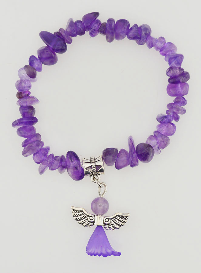 Pulsera infantil Ángel de la Guarda - Morada (pic 1)