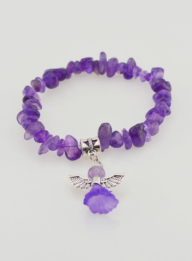 Pulsera infantil Ángel de la Guarda - Morada (pic 2)
