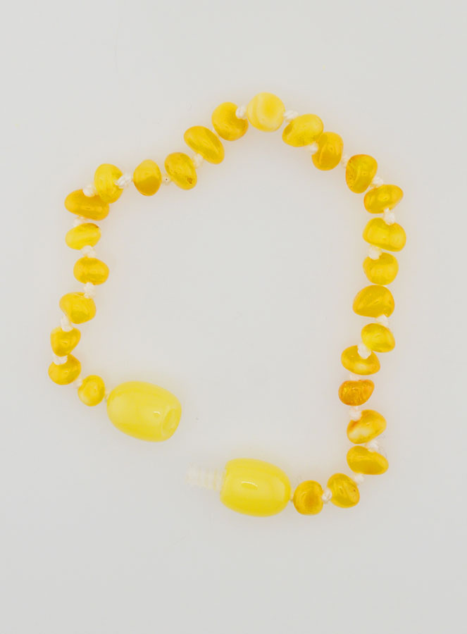 Pulsera de bebé en ámbar báltico claro (pic 4)