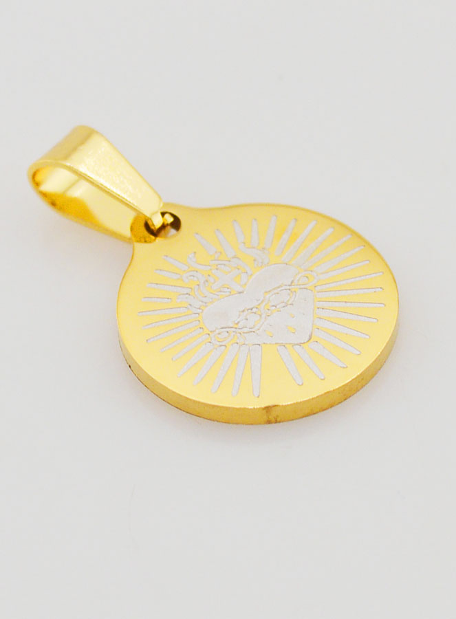 Medalla de Ex-voto de Acero Inoxidable Dorada - 15 mm (pic 3)