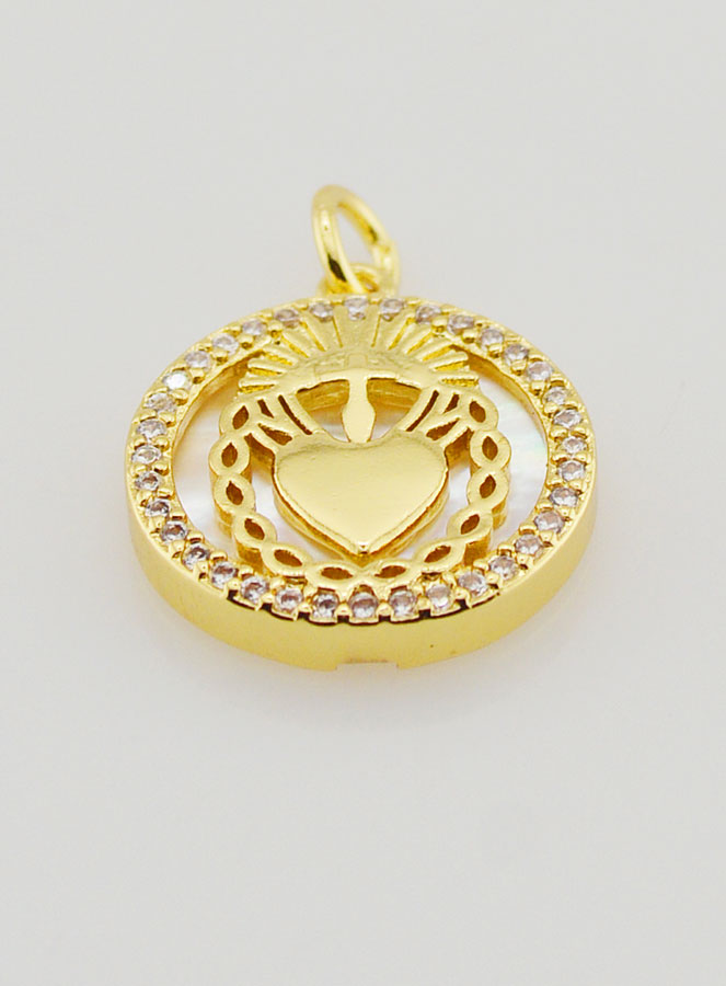 Medalla Ex-Voto, Nácar y Brillantes - 16 mm (pic 2)