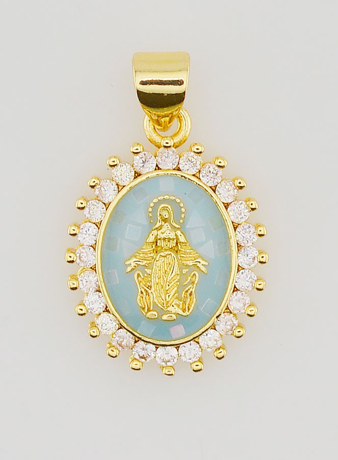Medalla Milagrosa Azul - 17 mm (pic 1)
