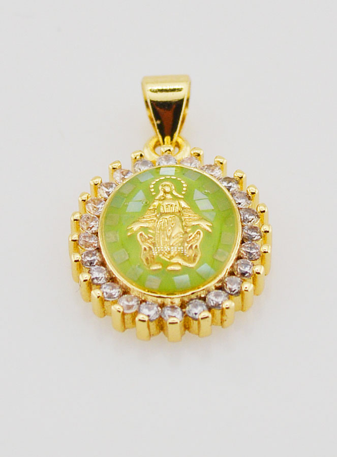 Medalla Milagrosa Verde - 17 mm (pic 2)