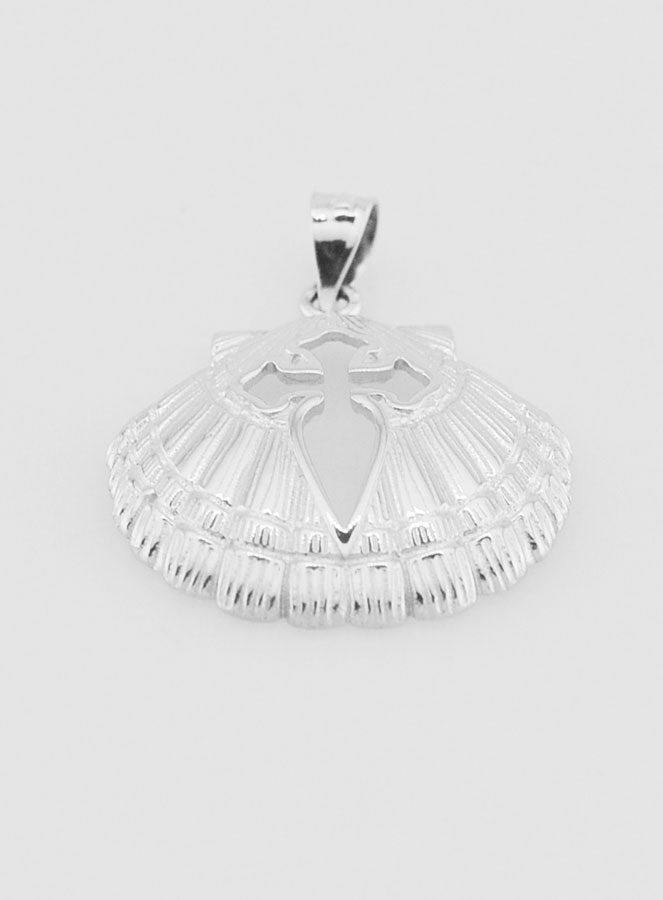 Medalla de concha y cruz de Santiago de Compostela - 18 mm (pic 2)