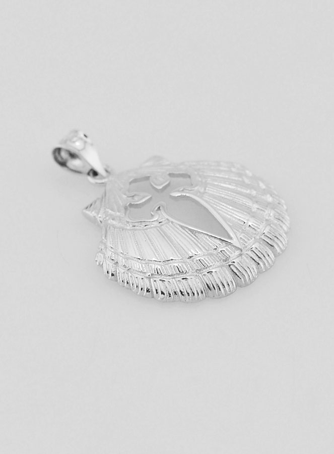 Medalla de concha y cruz de Santiago de Compostela - 18 mm (pic 3)