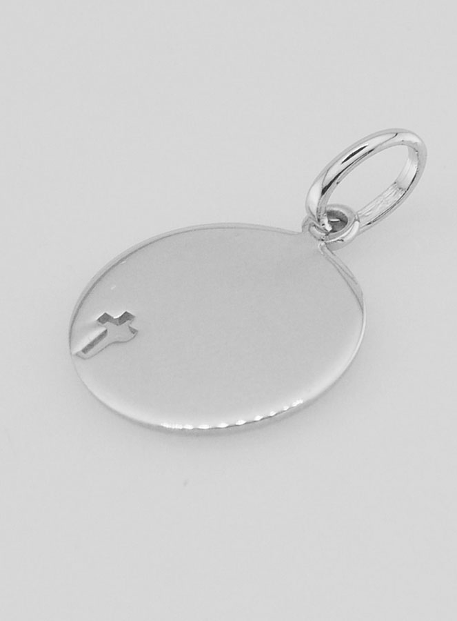 Medalla del Espíritu Santo  y Cruz en Plata - 15 mm (pic 4)