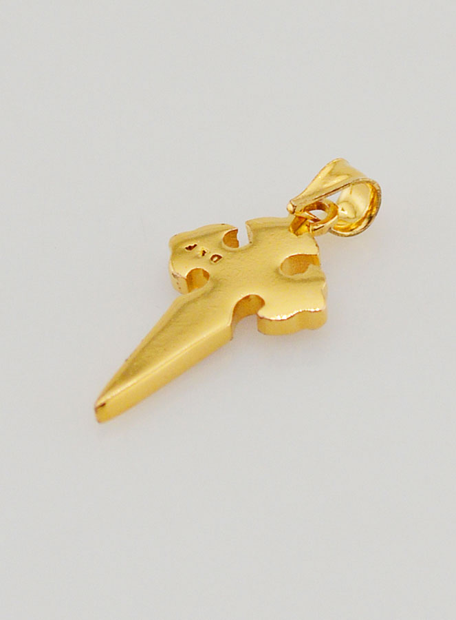 Cruz de São Tiago Banhada a Ouro & Esmalte - 17mm (pic 4)